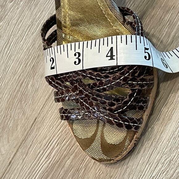 Coach Womens Stilettos Heels Sandals Size 6 Designer High End Luxury Elegant - Picture 5 of 9